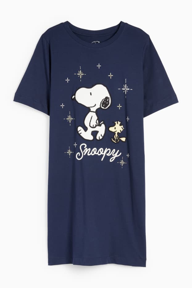 Dames - Nachthemd - Snoopy - donkerblauw