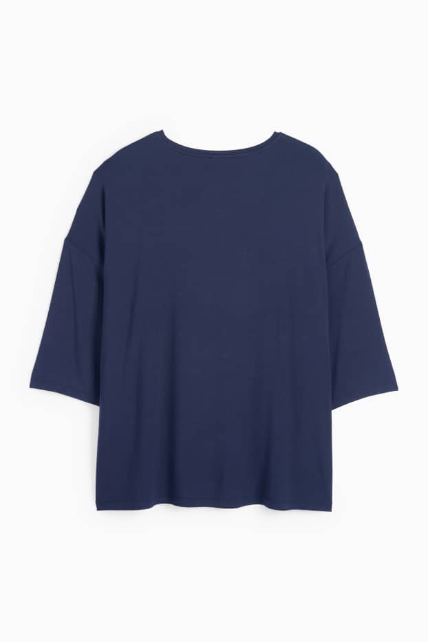 Damen - T-Shirt - Regular Fit - dunkelblau