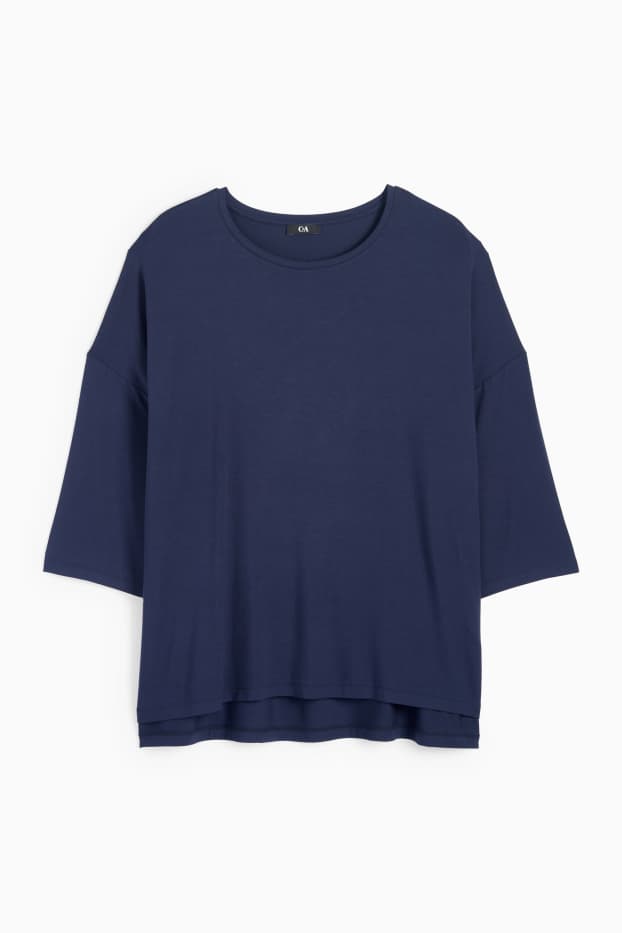 Damen - T-Shirt - Regular Fit - dunkelblau