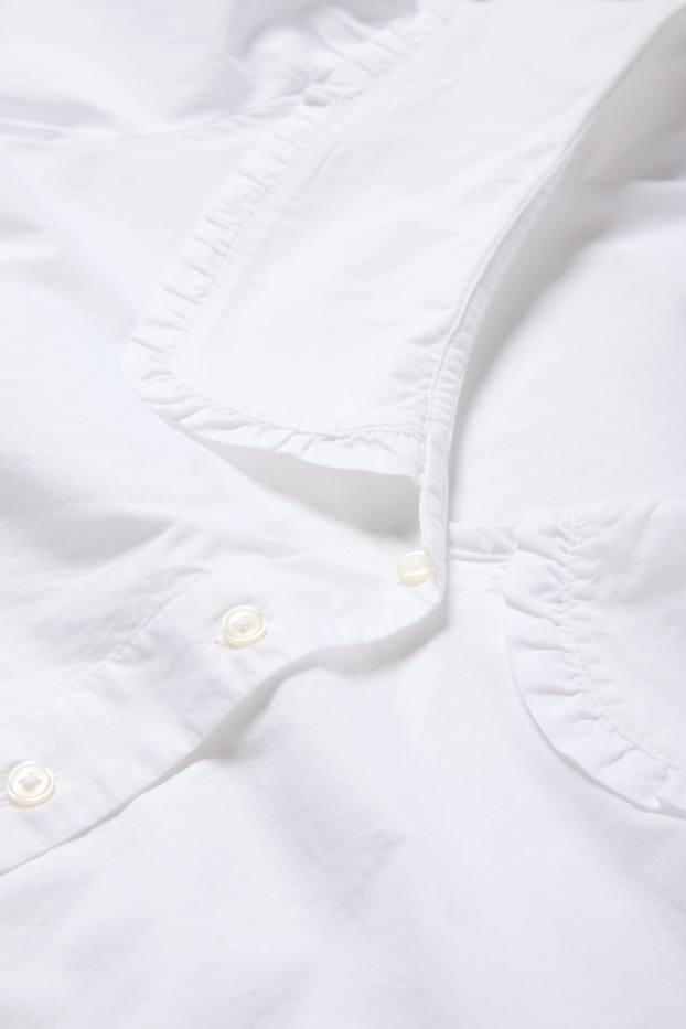 Women - V-neck blouse - white