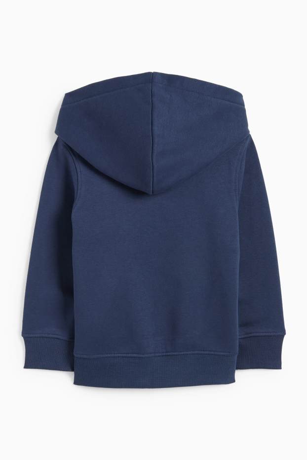 Kinder Buben - Sweatjacke mit Kapuze - dunkelblau