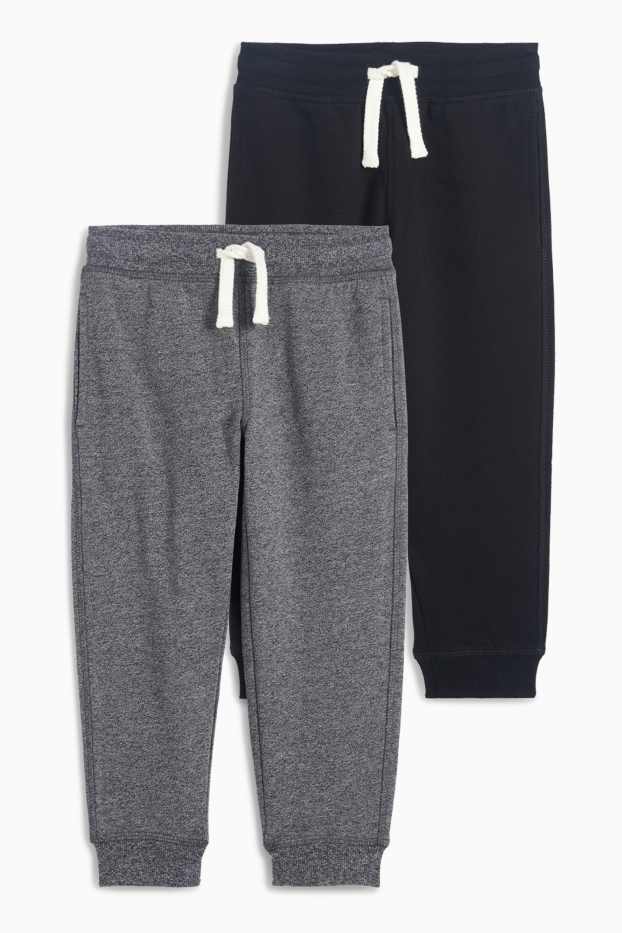 Kinderen: jongens - Set van 2 - joggingbroek - zwart