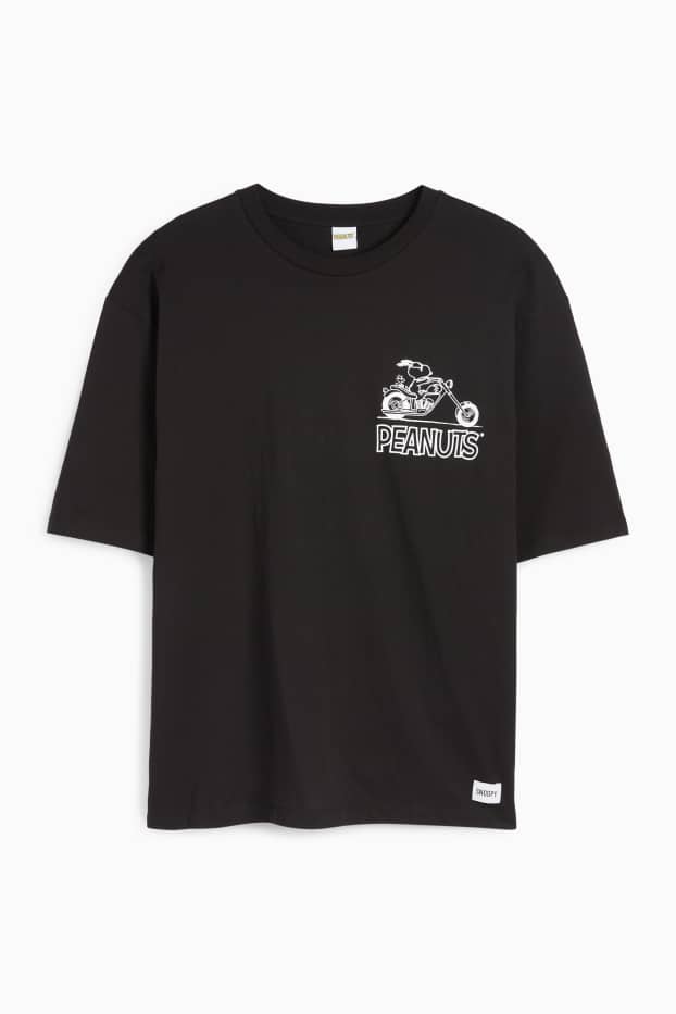 Bărbați - Tricou - supradimensionat - Peanuts - negru