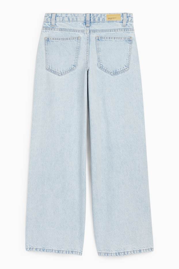 Kinder Mädchen - Baggy Jeans - helljeansblau