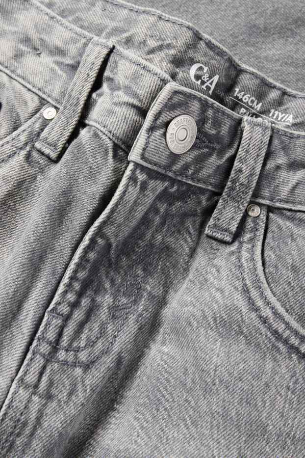 Kinder Mädchen - Balloon Jeans - helljeansgrau