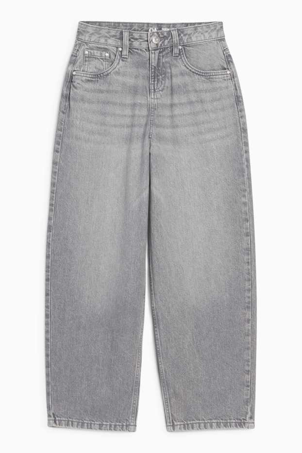 Kinder Mädchen - Balloon Jeans - helljeansgrau