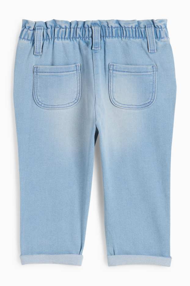 Baby Mädchen - Schleife - Baby-Jeans - blau