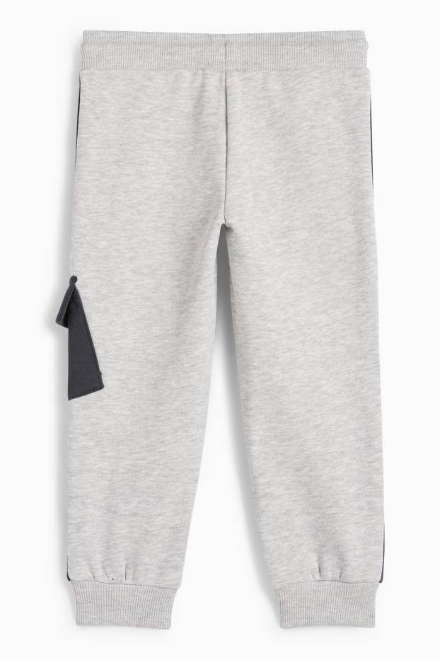 Copii - Băieți - Pantaloni de trening cargo - gri deschis melanj