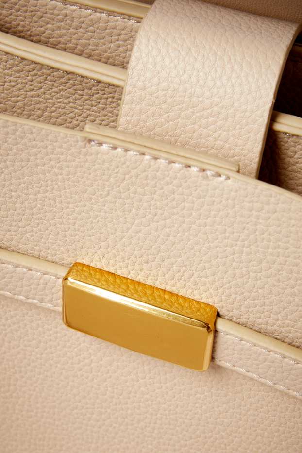 Dames - Schoudertas - imitatieleer - beige