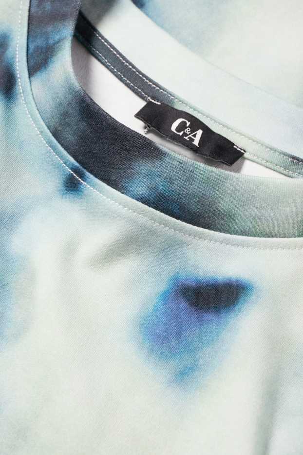Donna - T-shirt - slim fit - fantasia - blu  / turchese