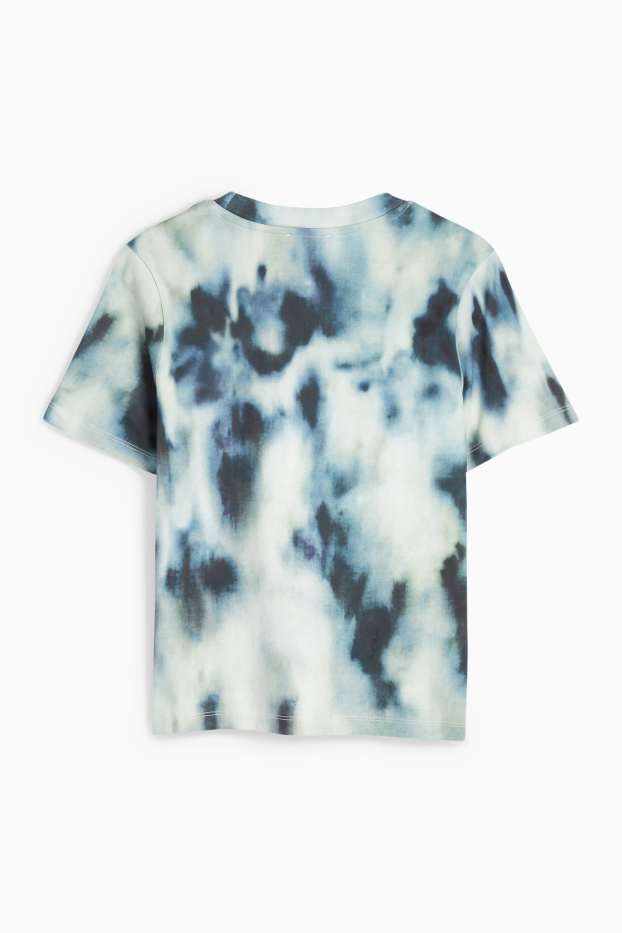 Donna - T-shirt - slim fit - fantasia - blu  / turchese