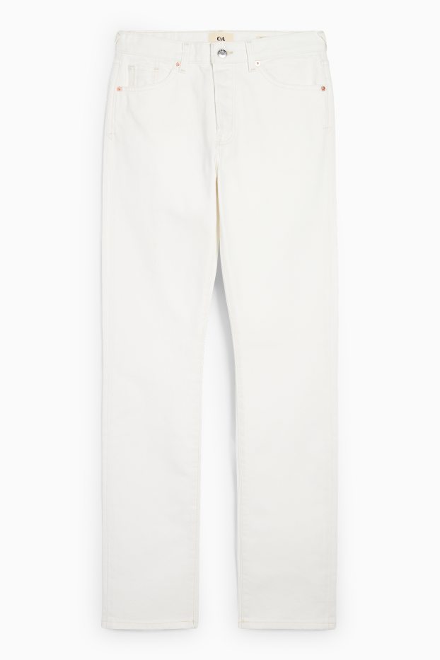 Damen - Vintage Straight Jeans - Mid Waist - LYCRA® - weiß