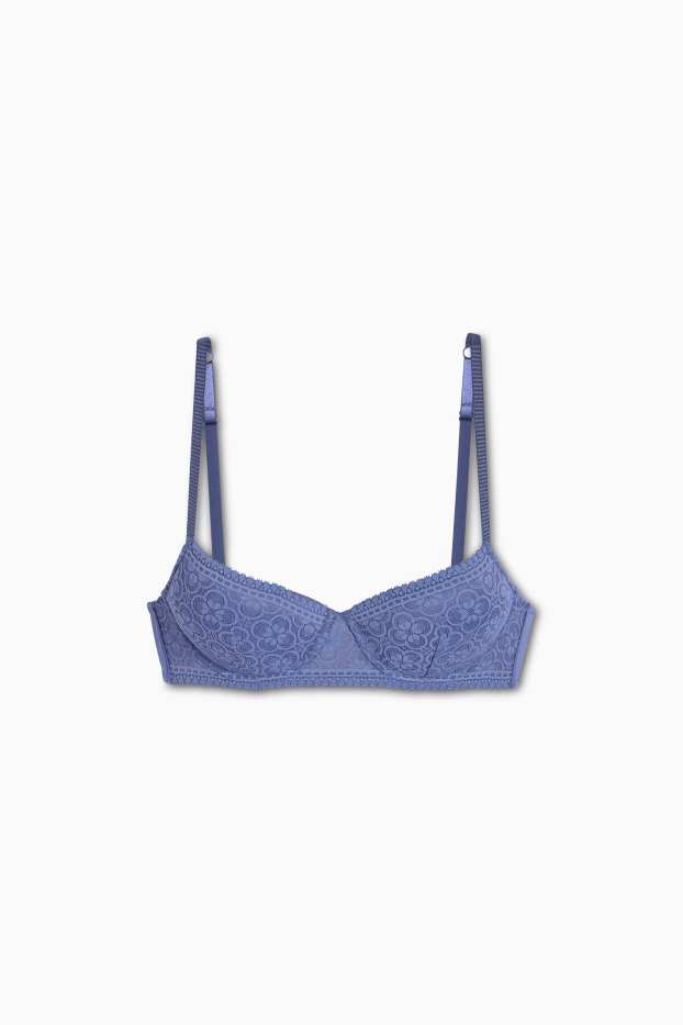 Dames - BH met beugels - DEMI - voorgevormd - donkerblauw