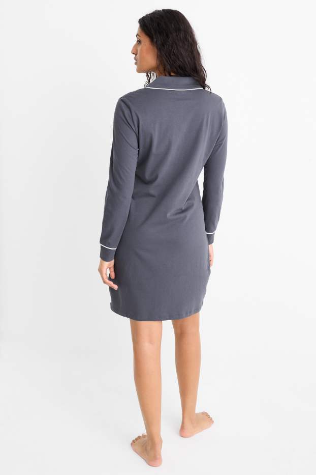 Dames - Nachthemd - blauw-mix