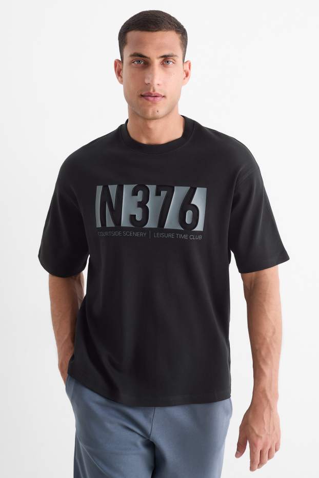 Herren - T-Shirt - Relaxed Fit - schwarz