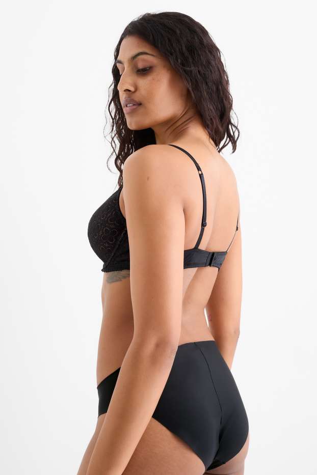 Donna - Reggiseno con ferretti - FULL COVERAGE - imbottito - nero