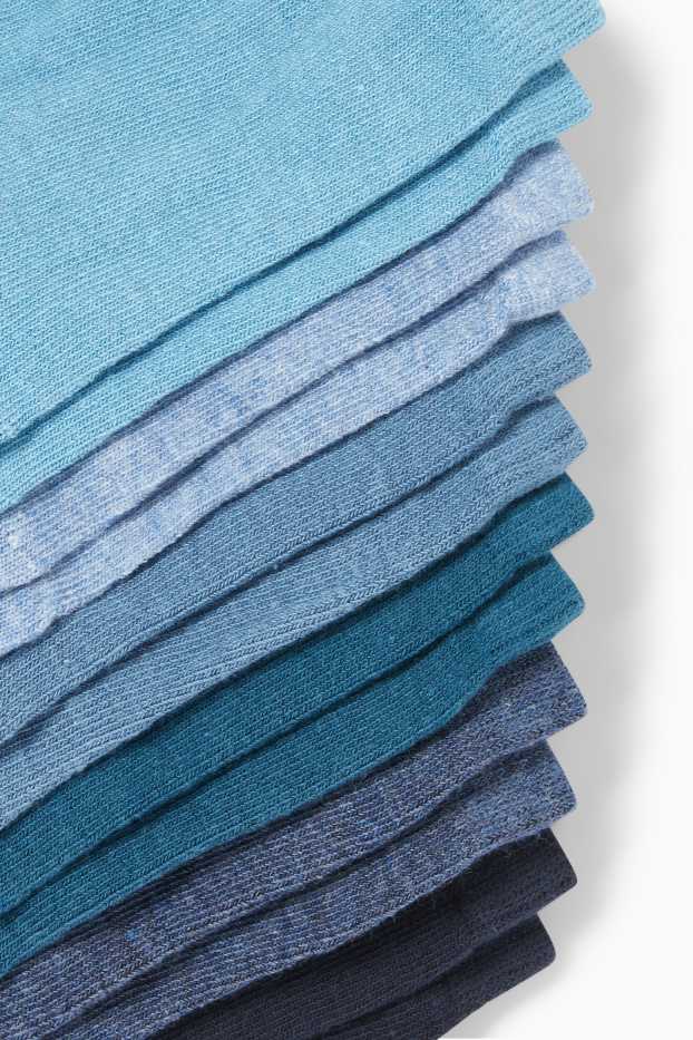 Kinderen: jongens - Set van 10 paar - sokken - blauw