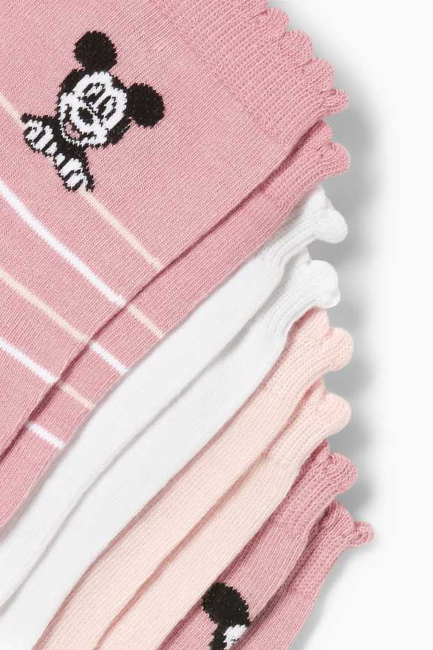 Donna - Confezione da 5 - calze con motivo - Topolino - rosa