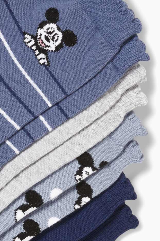 Damen - Multipack 5er - Socken mit Motiv - Micky Maus - blau