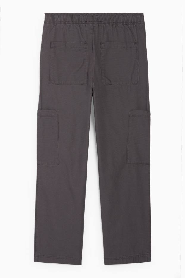 Kinder Buben - Cargohose - dunkelgrau
