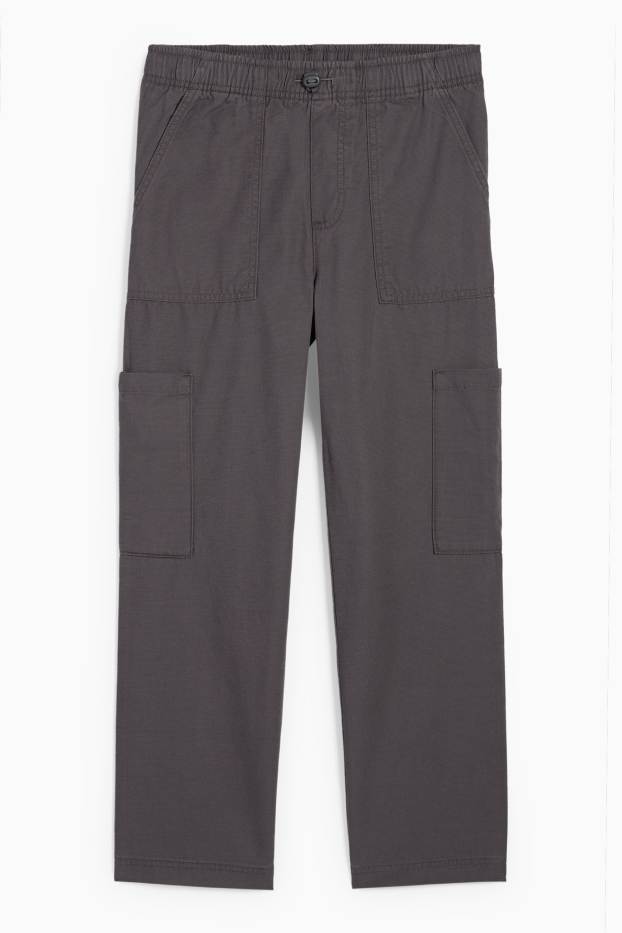 Kinder Buben - Cargohose - dunkelgrau