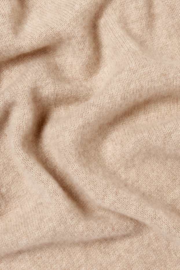 Women - Cashmere scarf - light beige