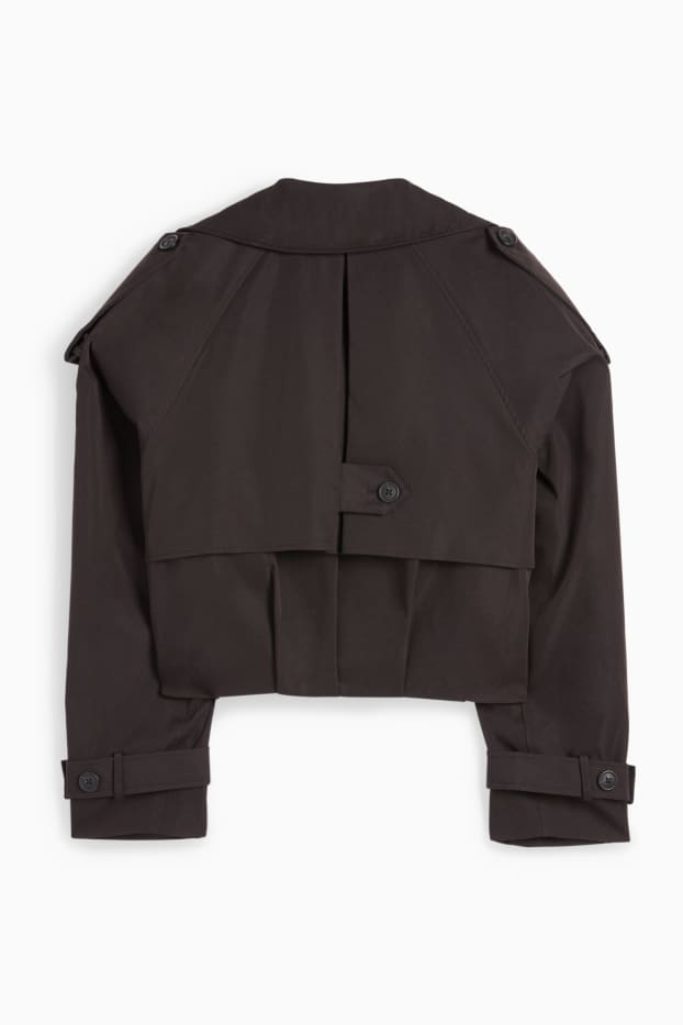 Femei - Trenci crop - negru