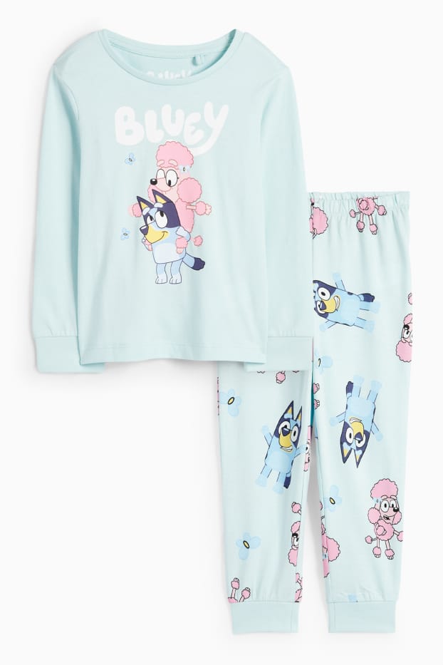 Kinderen: meisjes - Bluey - pyjama - 2-delig - mintgroen