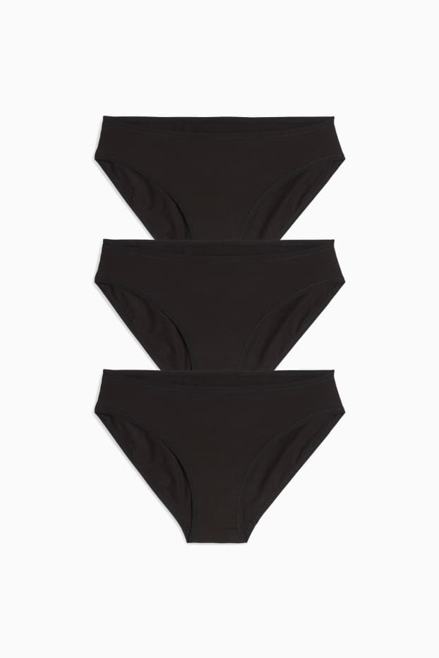 Damen - Multipack 3er - Slip - schwarz