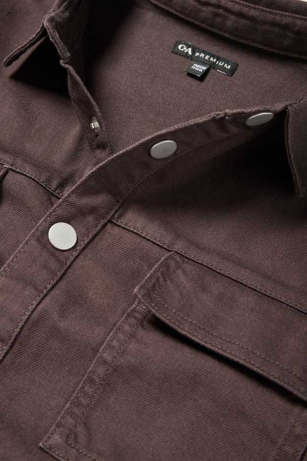 Children Boys - Denim shirt - dark brown