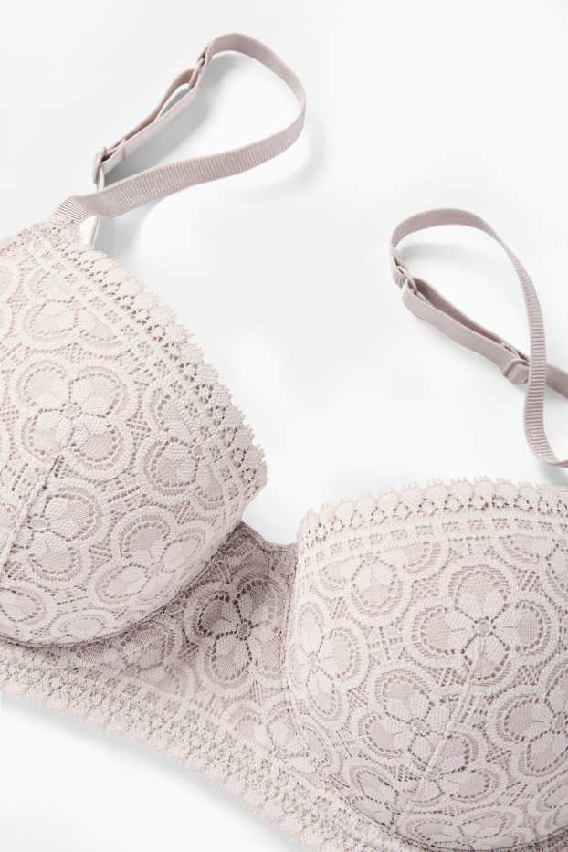 Dames - BH met beugels - DEMI - voorgevormd - taupe