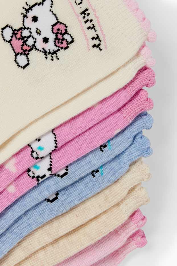Children Girls - Multipack of 5 - Hello Kitty and Friends - socks with motif - pink
