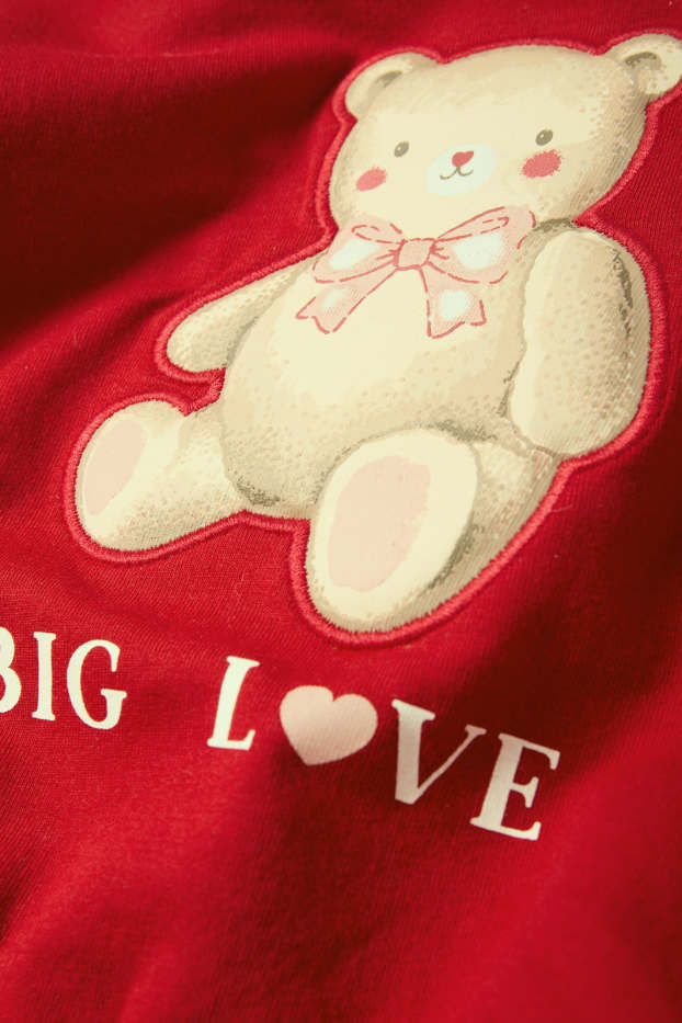 Baby Mädchen - Bärchen - Baby-Sweatshirt - dunkelrot