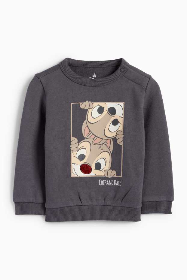 Bebés niños - Chip y Chop - sudadera para bebé - gris oscuro