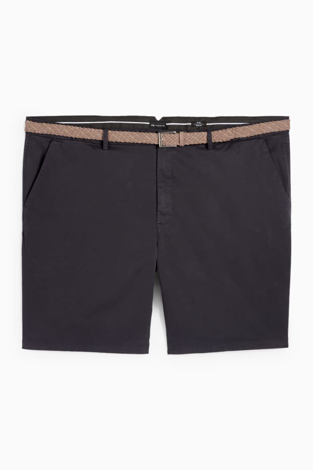 Uomo - Shorts con cintura - nero