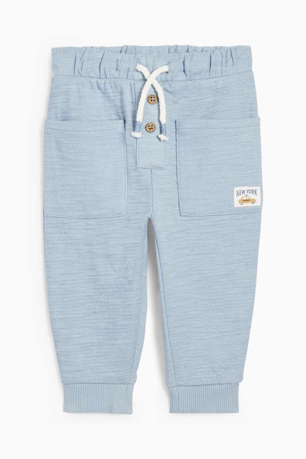 Baby Jungen - New York - Baby-Jogginghose - strukturiert - hellblau