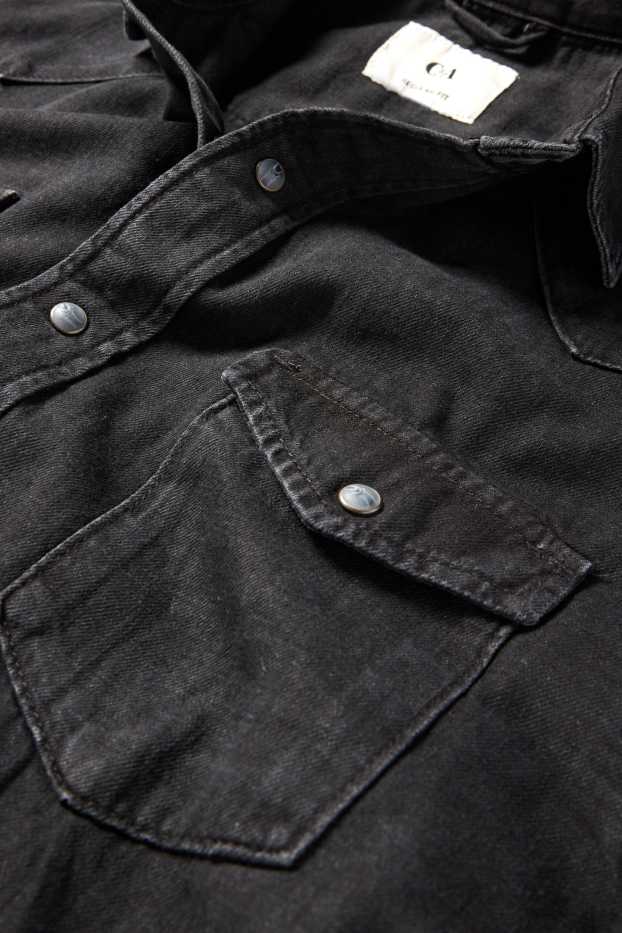 Home - Camisa texana - regular fit - Kent - negre