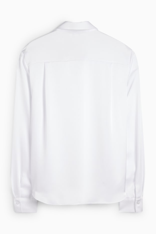 Donna - Blusa in raso - bianco