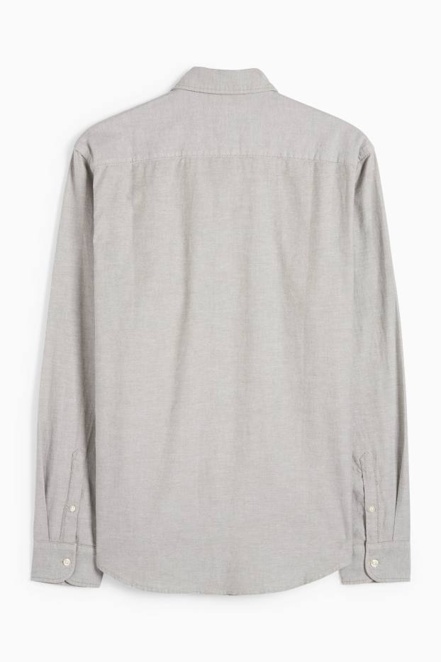 Herren - Hemd - Regular Fit - Button-down - grün