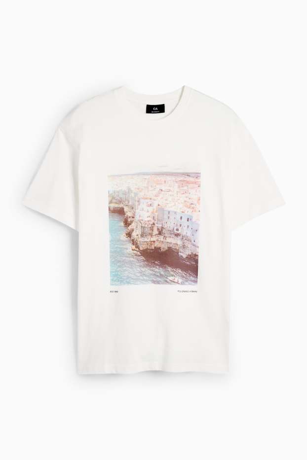 Herren - T-Shirt - Relaxed Fit - weiß