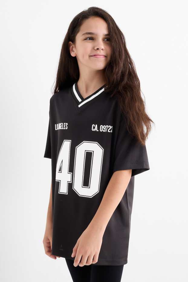 Children Girls - Los Angeles - short sleeve T-shirt - black
