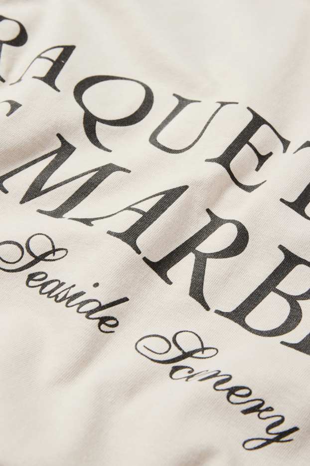Hommes - T-shirt - relaxed fit - beige clair