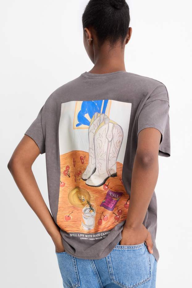 Femmes - T-shirt - Oversize - Lindsey Cherek Waller - gris