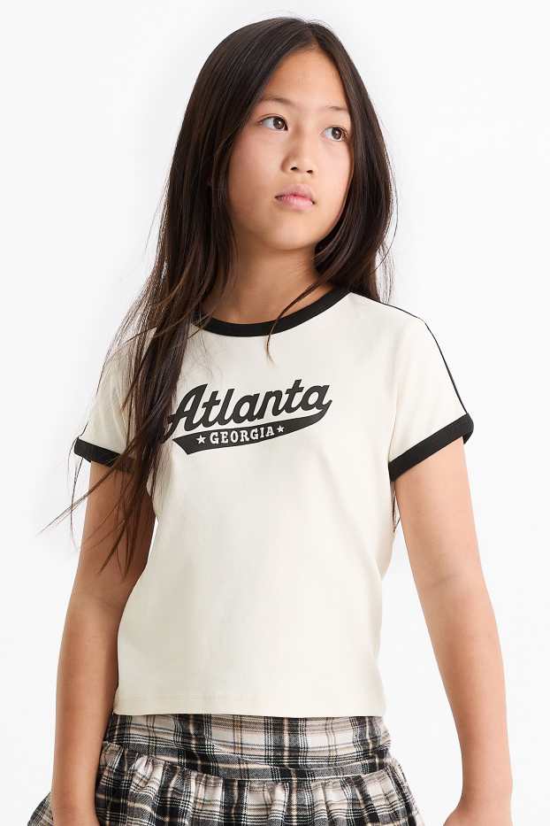 Kinderen: meisjes - Atlanta - T-shirt - crème wit