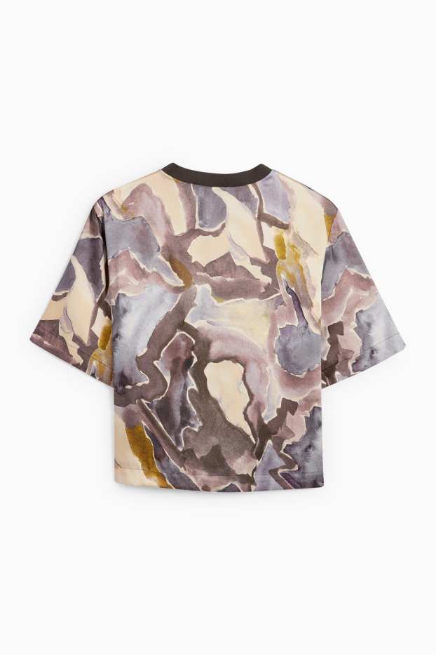 Damen - Bluse - gemustert - beige