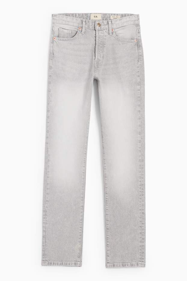 Mujer - Vintage straight jeans - mid waist - LYCRA® - vaqueros - gris claro