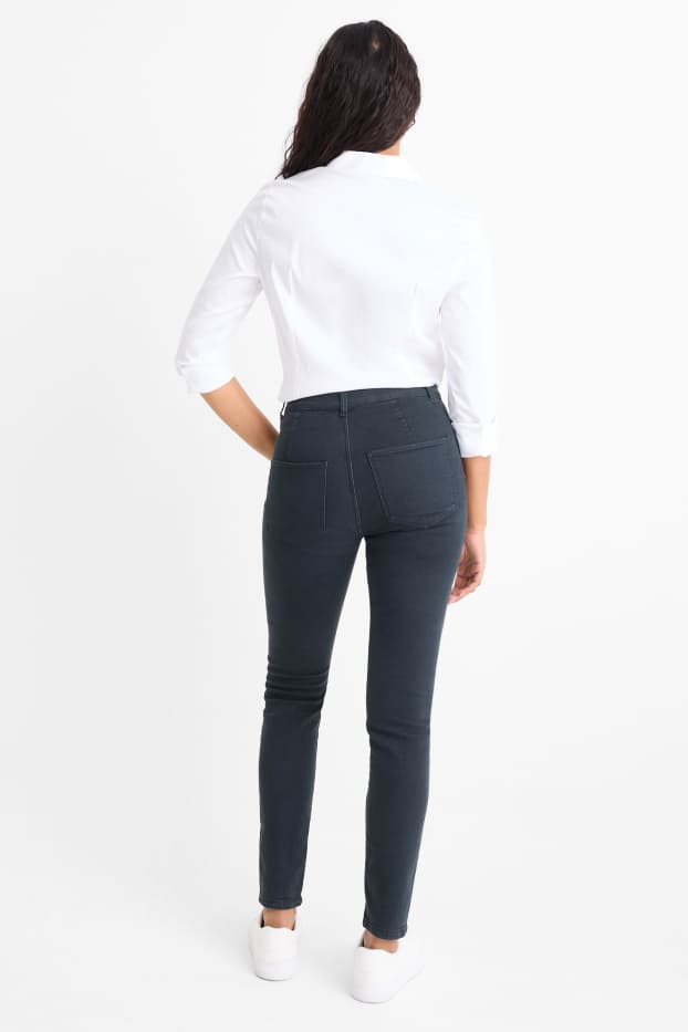 Donna - Jegging jeans - vita alta - jeans blu scuro