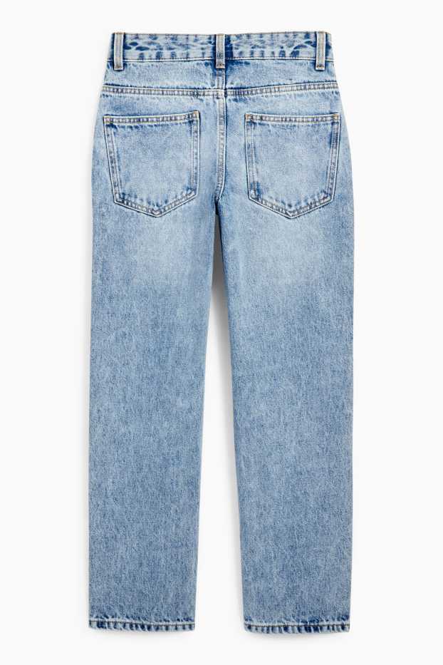 Kinderen: jongens - Straight jeans - extra smalle tailleband - jeanslichtblauw