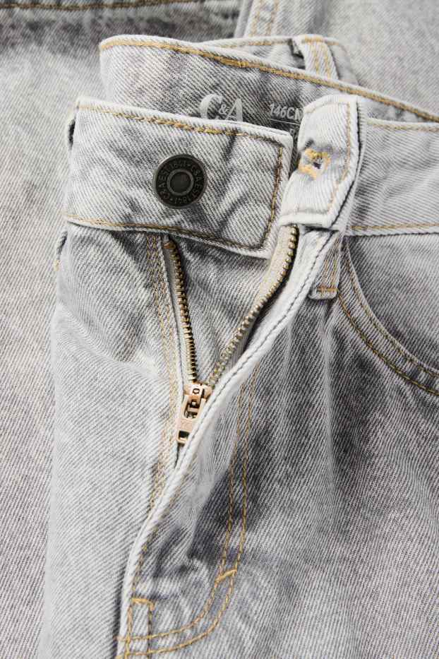 Kinderen: jongens - Baggy jeans - extra wijde band - jeanslichtgrijs