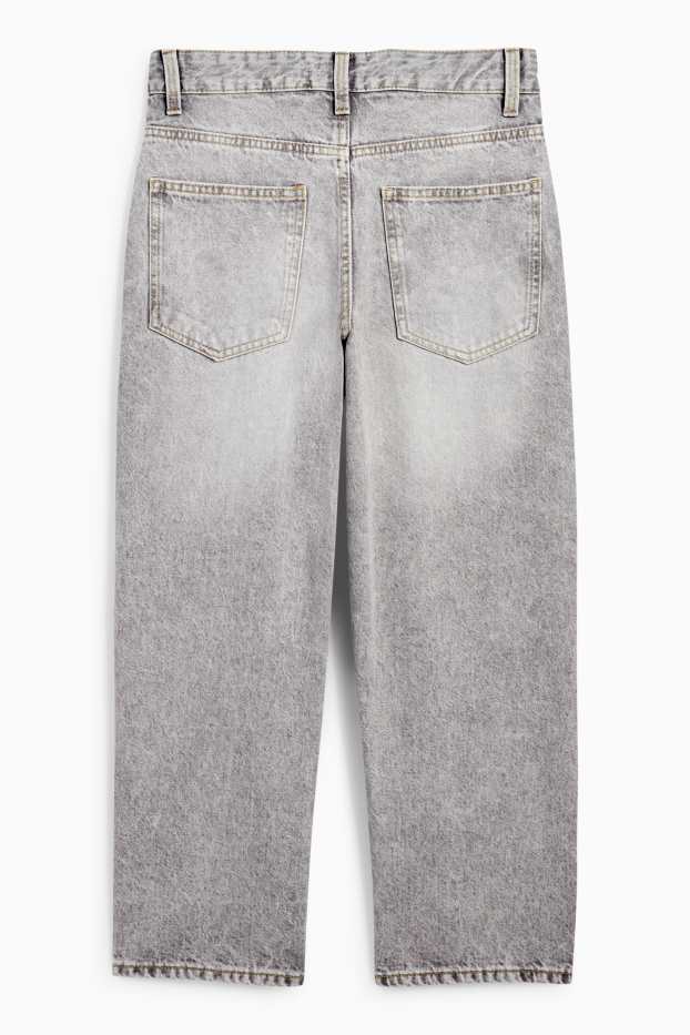 Kinderen: jongens - Baggy jeans - extra wijde band - jeanslichtgrijs